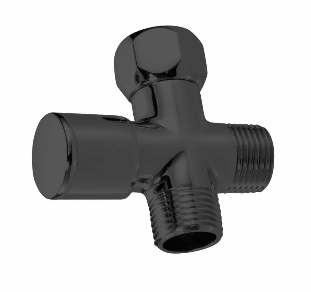 Westbrass R348-62 1/2 in. IPS Diverter Valve for Shower Arm Matte Black