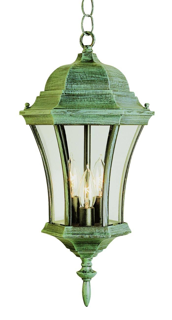 Trans Globe Lighting 4505 BC 3 Light Hanging Lantern in Black Copper