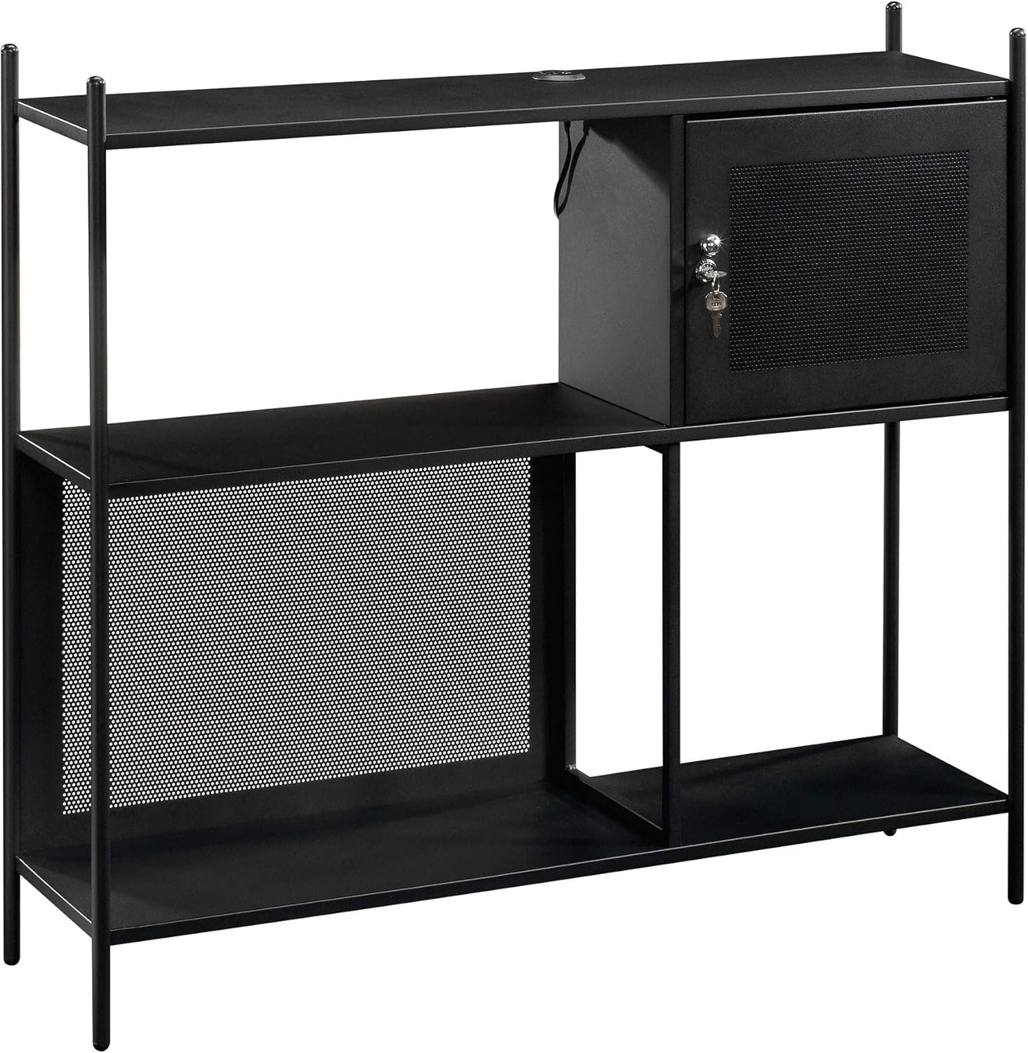 Sauder Boulevard Cafe Storage Cabinet, Black finish