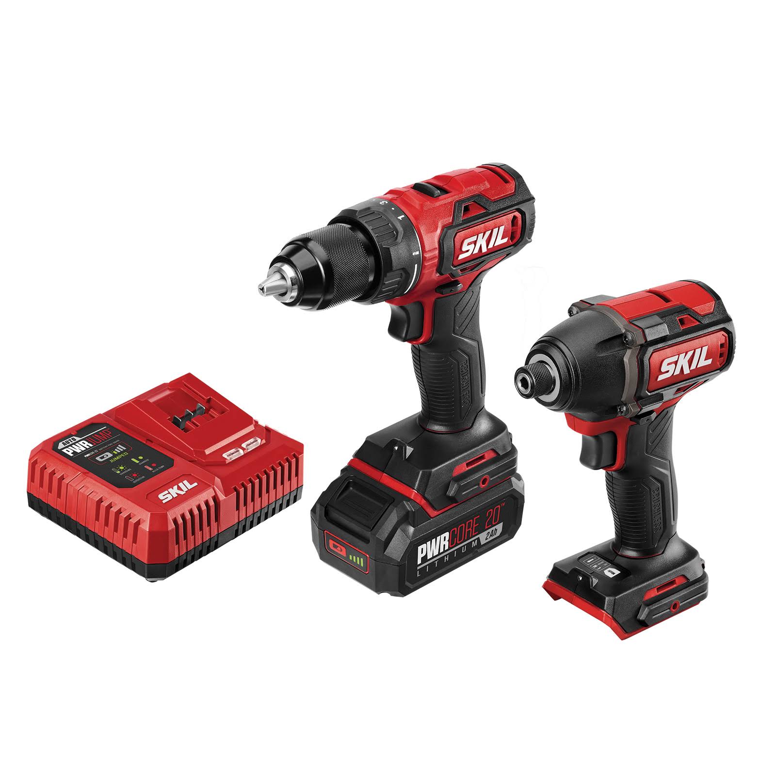 Skil CB743701 20V PWRCore Brushless Drill Driver and Impact Driver Kit