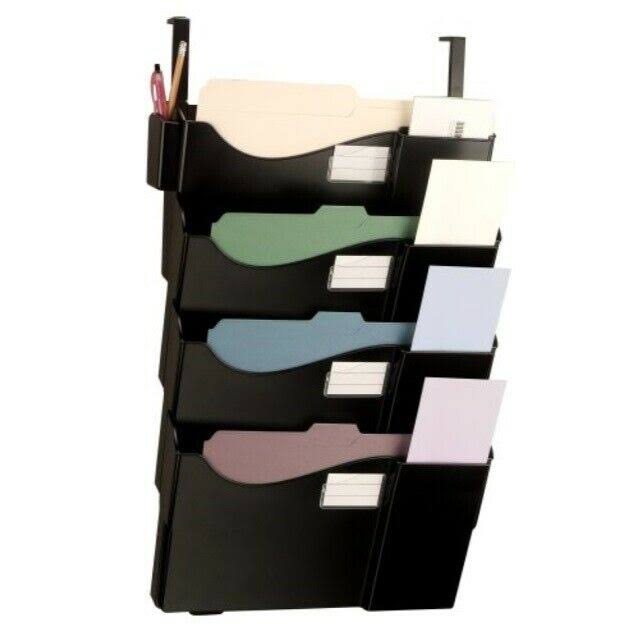 Officemate Grande Centrale Filing System 4 Pockets Black 21728