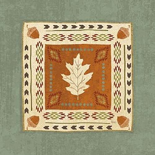 Posterazzi Lodge Resort Tile I Poster Print by Veronique Charron, (24 x 24) Pack of 2