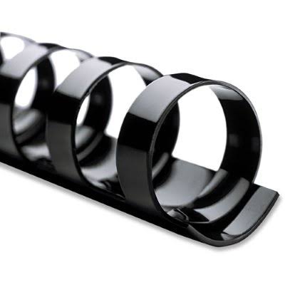 4200016G GBC CombBind 1-3/4x22 19 Ring Spiral GBC Plastic Comb Binds Black 50 Pcs.