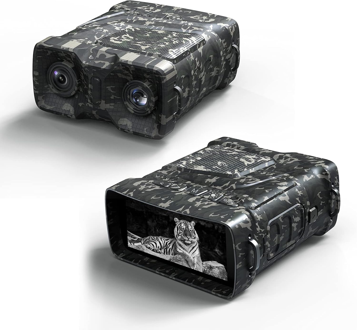 Digital Night Vision Binoculars - True IR Illuminator for 100% Darkness - Infrared Night Vision Goggles for Adults - Hunting, Spy, Military, Tactical, Security, Monitoring - Black