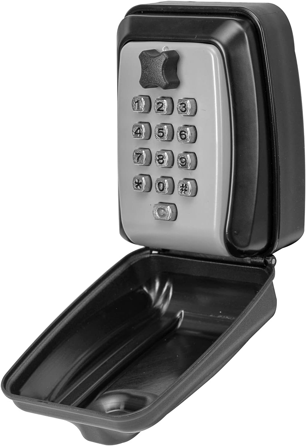 YOOBOX Key Lock Box Wall Mounted, Security Key Storage Box with 9 Digit Keyboard Combination Code, Weatherproof Resettable Portable Lock Box, Large Capacity, for Home, Hotels and Schools, KB-06