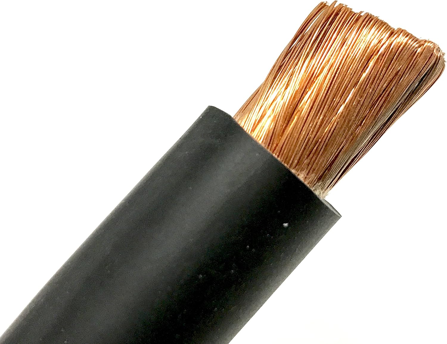 2 AWG HEAVY DUTY Extra Flexible Welding Lead Car Audio Battery Cable 600 VOLT - Made in the USA! (25 FT, Black)