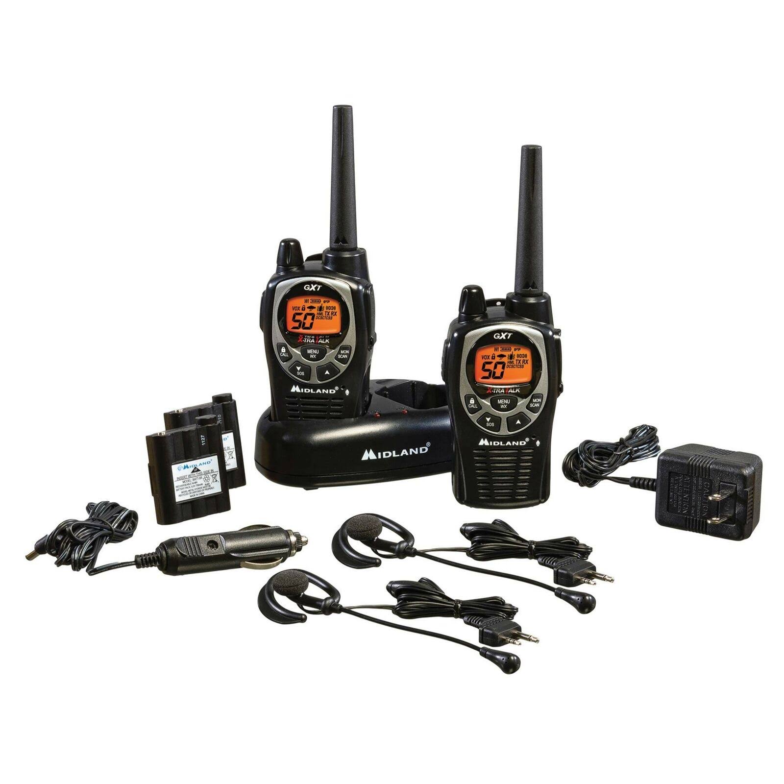 Midland GXT1000VP4 36-Mile 50-Channel Frs/gmrs Two-Way Radio Pair (Black/Silver)