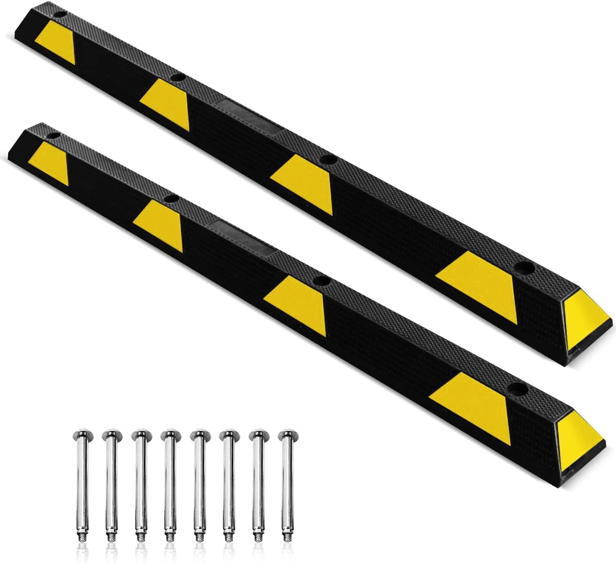 wolltex Rubber Parking Curb Heavy Duty Parking Block Curb, 72