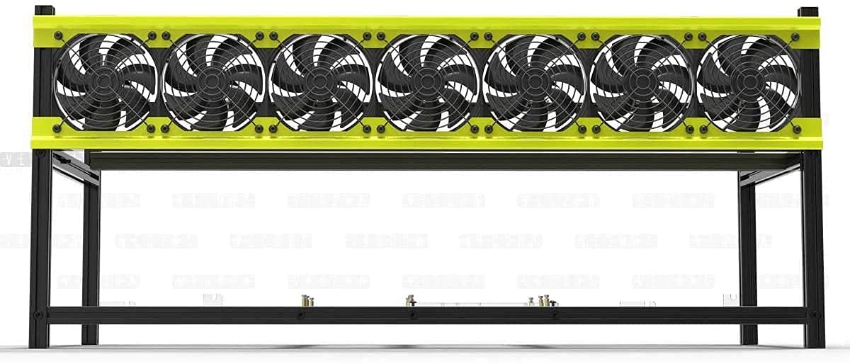 Veddha 6/8 GPU Aluminum Stackable Mining Rig Open Air Frame Case Miner BTC ETH (V3D-8GPU)