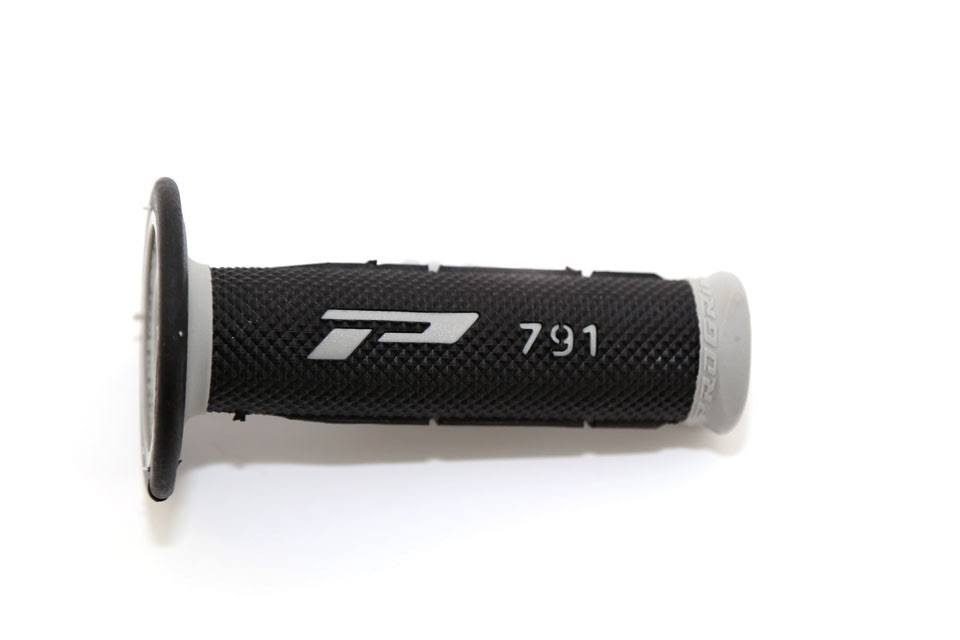 Progrip Handlebar Grips 791, CROSS, Black/Grey, for 7/8 inch Handlebars, Closed, Black-Grey
