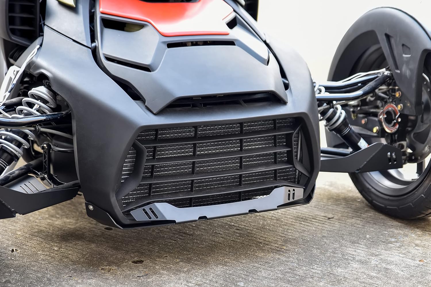 SAUTVS Aluminum Radiator Protector for Can-Am Ryker, Lower Protector Skid Plate for Can Am Ryker All Models Accessories (1PCS, Replace #219400999)