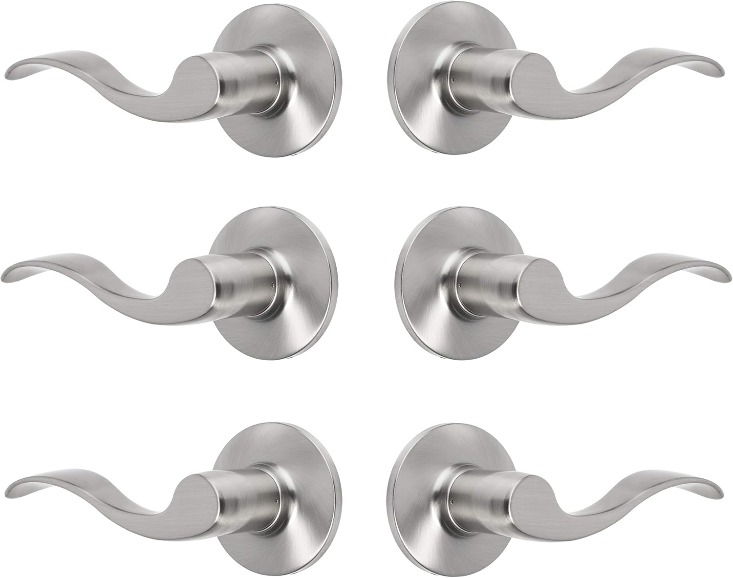 Dynasty Hardware HER-78-US15 Heritage Dummy Lever Set, Satin Nickel (2 Pack)
