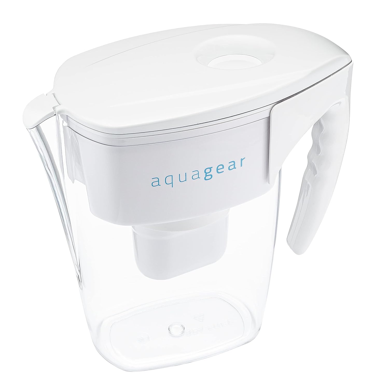 Aquagear Water Filter Pitcher – Lead, Chlorine, PFOA/PFOS, Microplastics Filter, Clear Pack of 2