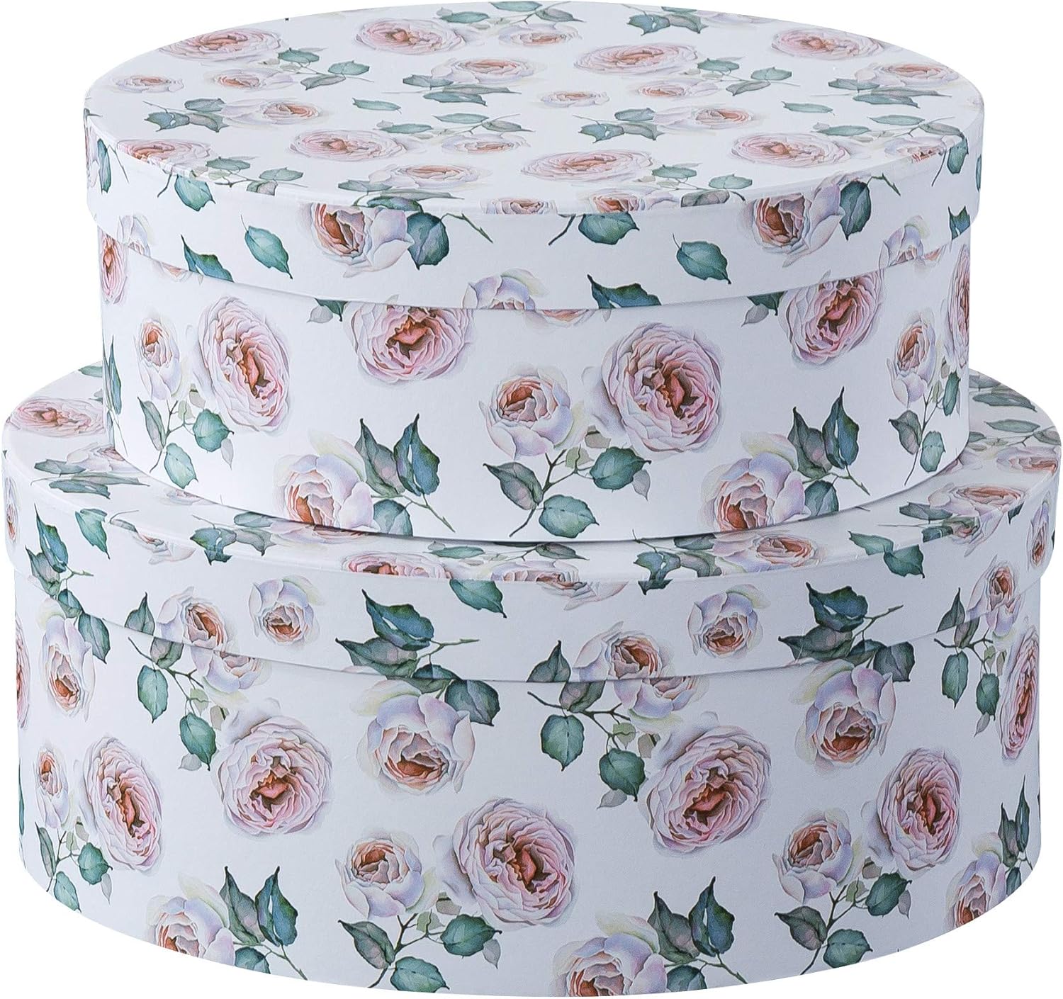 Soul & Lane Decorative Storage Boxes with Lid (Set of 2, Graceful Flight) | Butterfly Black and White Small Paperboard Box Set for Organizing Pack of 2