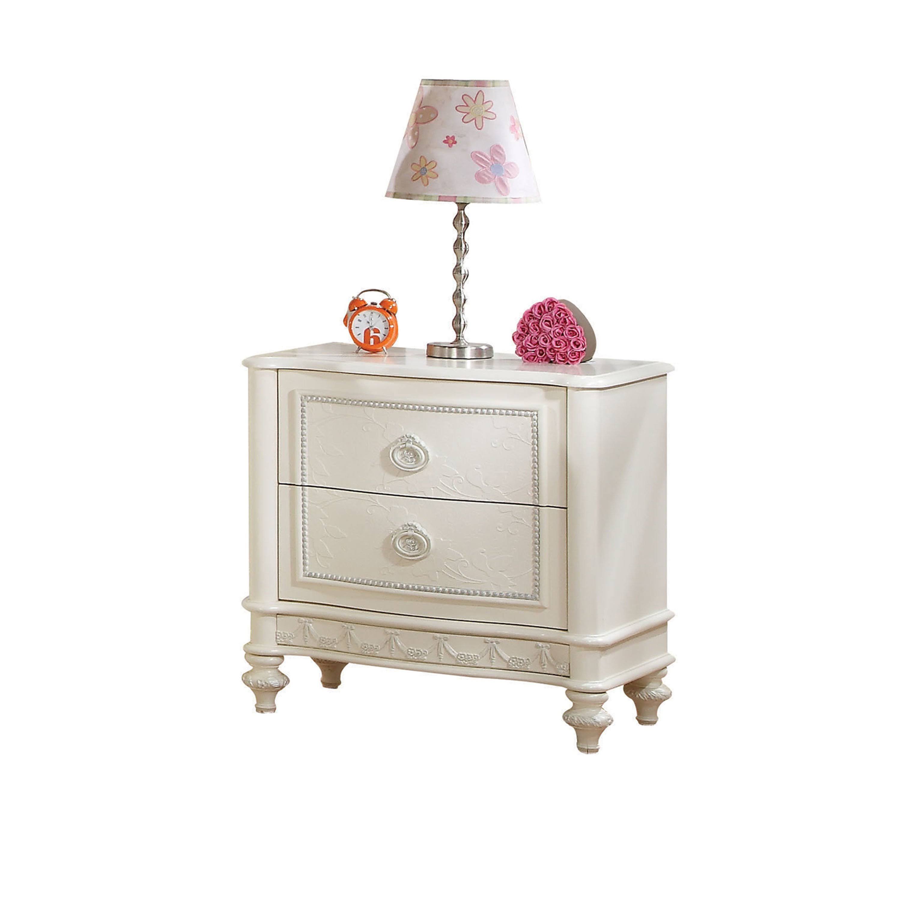 Acme Furniture Dorothy 2 Drawer Nightstand - Ivory