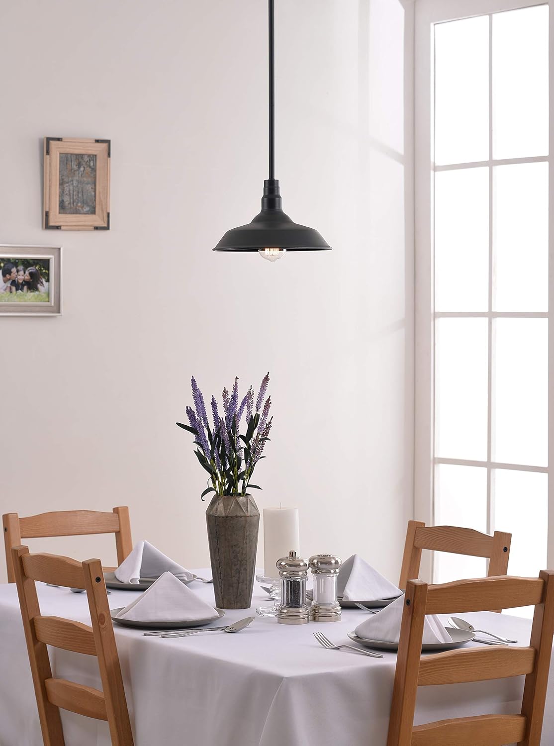 Kenroy Home Rustic Pendant Light, Black Finish