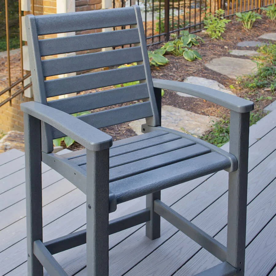 POLYWOOD Signature Counter Chair - Black