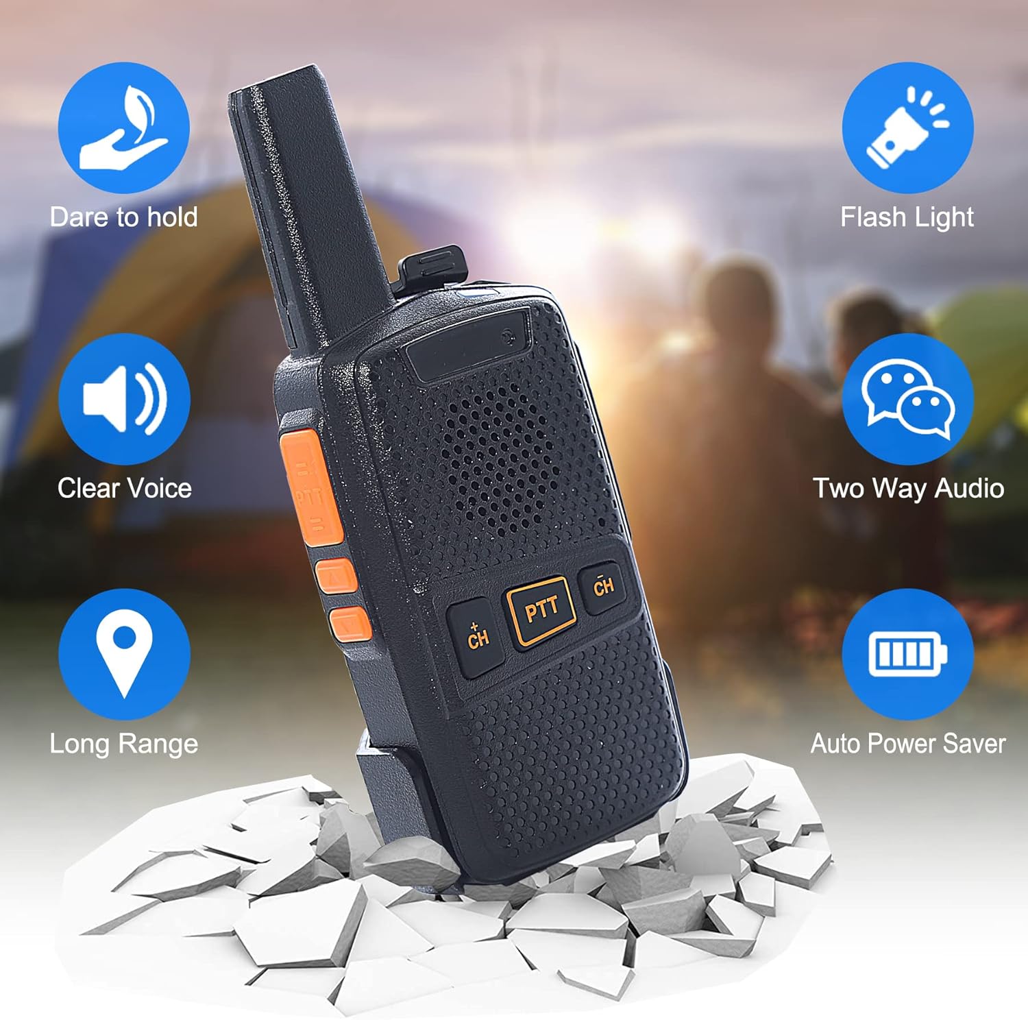 Wireless Intercom System for Home Long Range 1.5 Mile Two Way Radio,Room to Room Intercom,Wireless Intercom System for Caregivers for Kids, Senior & Elderly Business House Office2 Pack Pack of 2