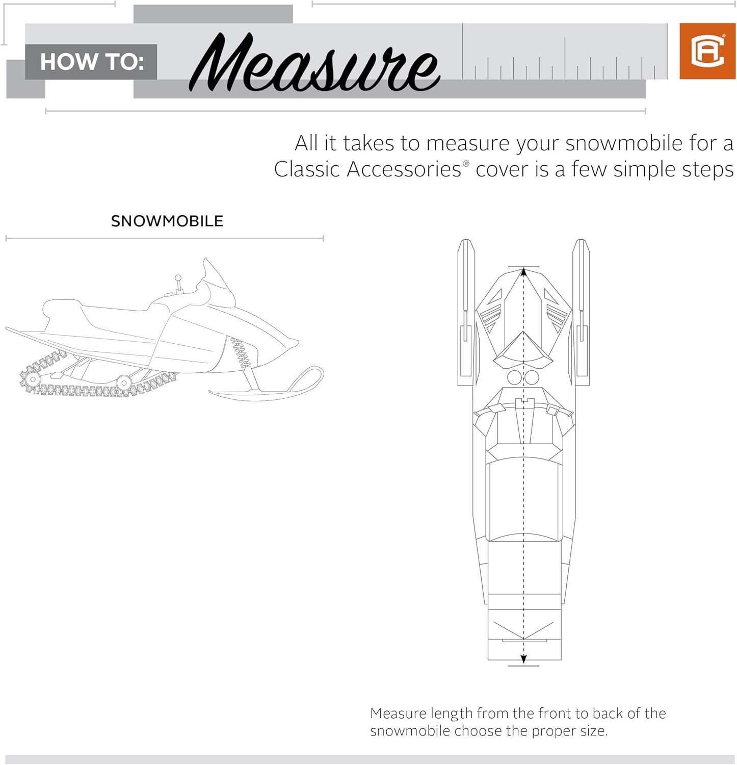 Classic Accessories Deluxe Snowmobile Travel Cover, Fits snowmobiles 101