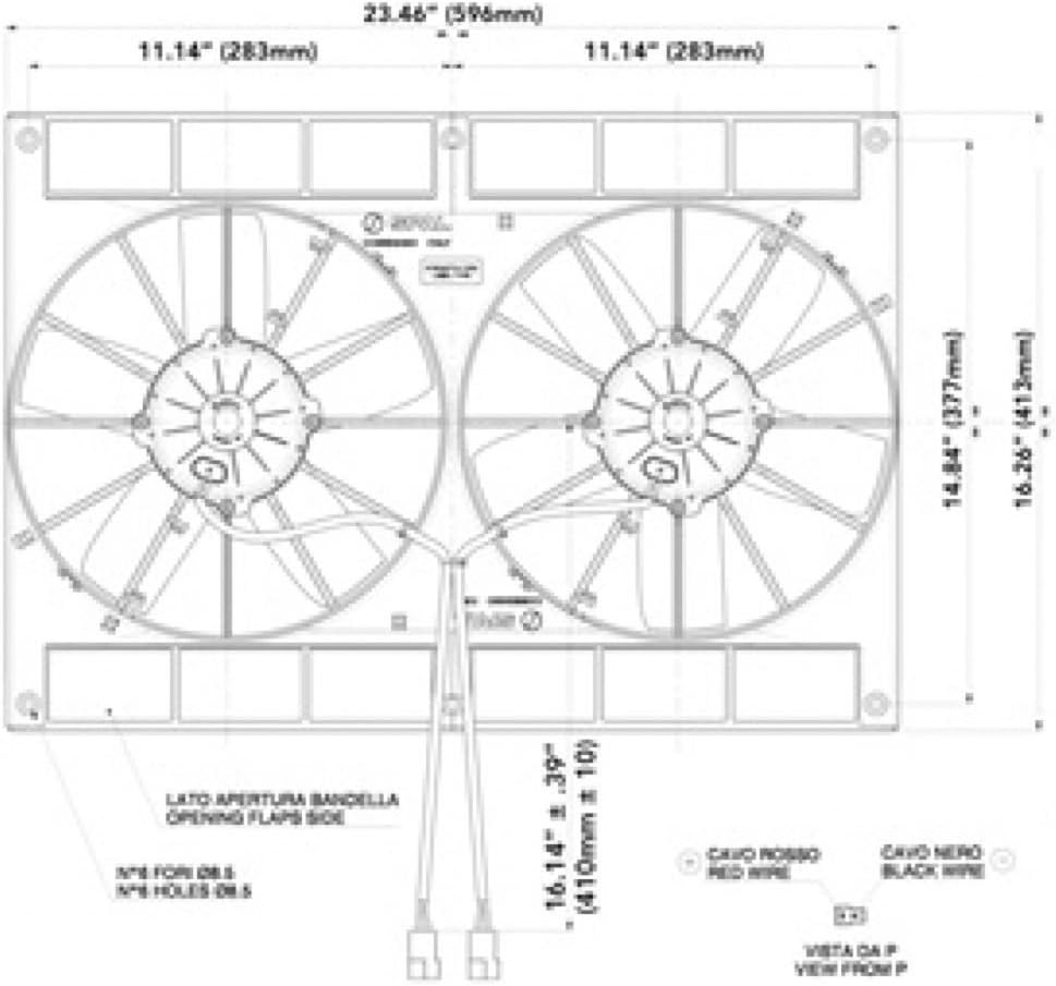 Spal 30102052 Puller Fan (11In Dual High Performance ; For Use W/ 30 Amp Fuse (Per Motor) at 13V), 1 Pack