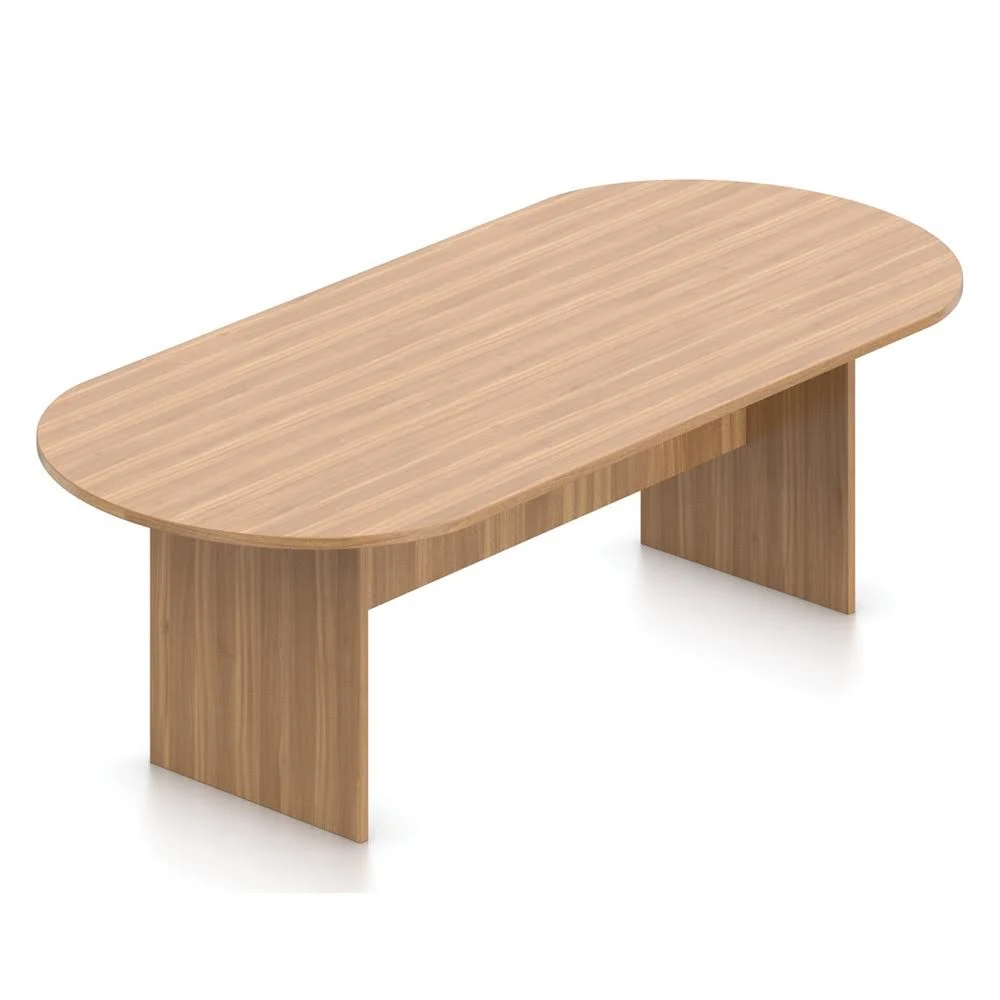 Offices to Go 8 ft Racetrack Conference Table, Walnut Conference Room Table Meeting Table Office Table