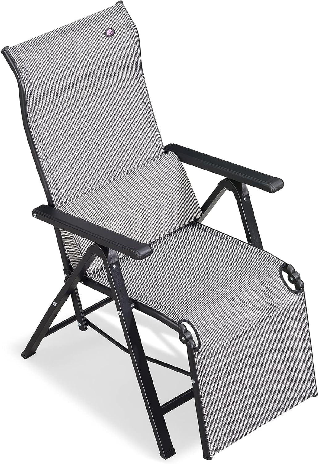 PURPLE LEAF Outdoor Zero Gravity Lounge Chair Patio Wicker Rattan Recliner Chairs Beach Pool Lawn Camping Indoor Office Deck Lounger Chair for Outside Folding Reclining Chair, Bronze