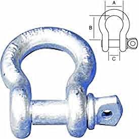 Peerless 8058005 1-1/8x22 Screw Pin Anchor Shackle - Pkg Qty 5