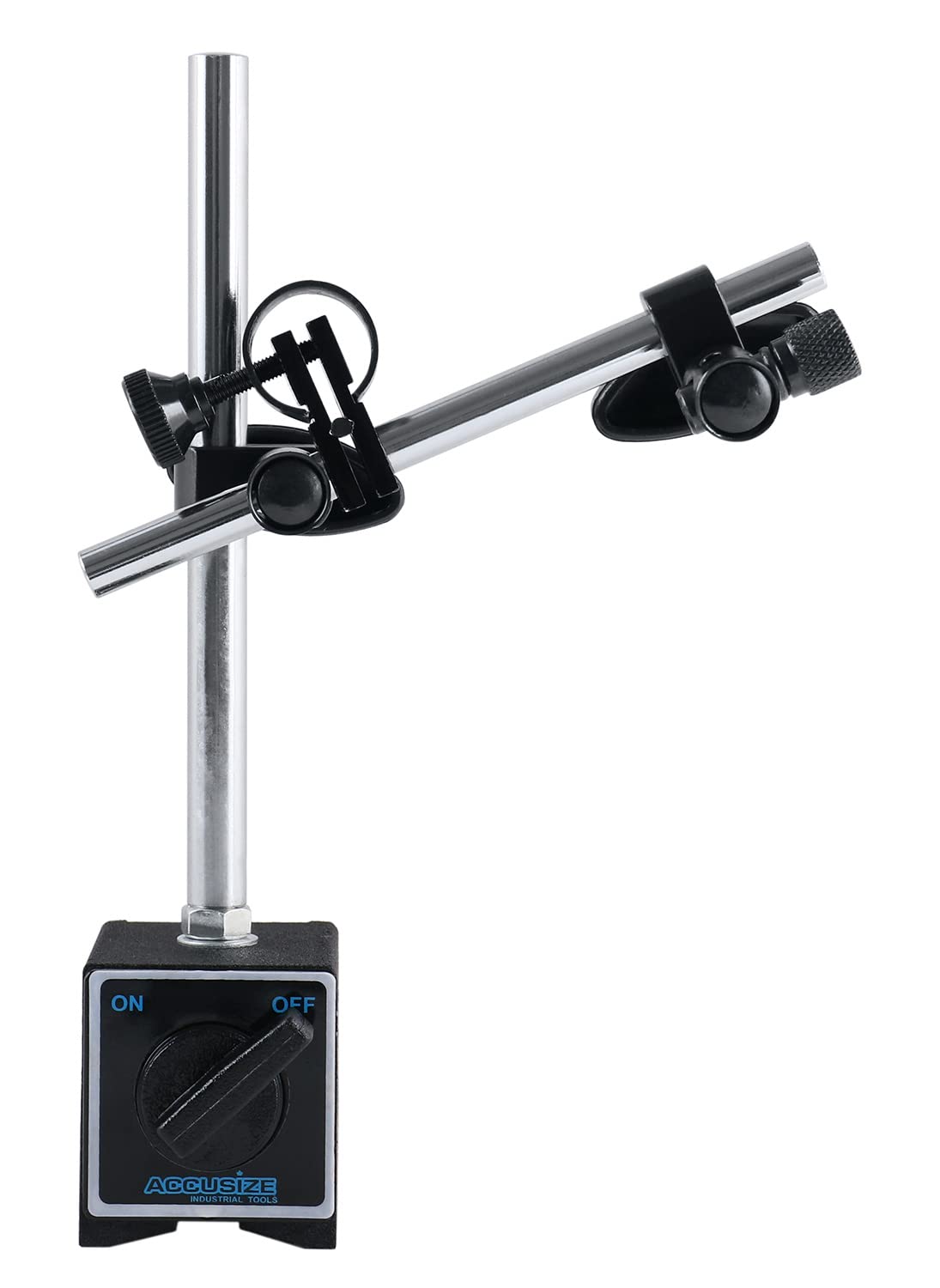 Accusize Industrial Tools 110 lbs Magnetic Base for Industrial Precision Indicators, with Fine Adjustment in Strong Cardboard Box, P900-S301 Pack of 2