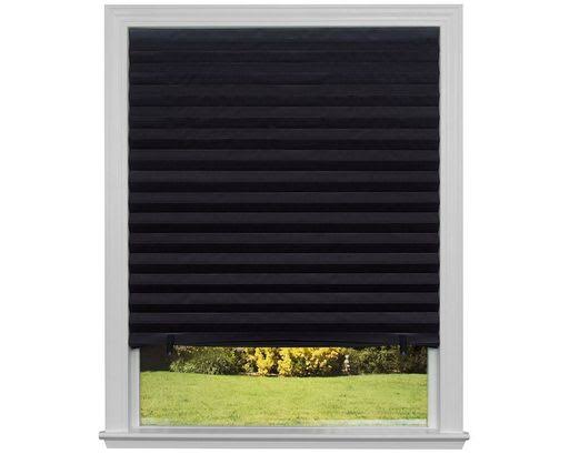 Brand New Original Blackout Pleated Paper Shade Black, 48