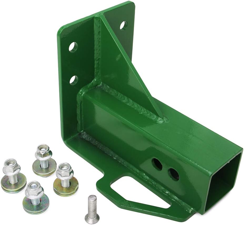 NIXFACE Rear Trailer Hitch Receiver Fit for John Deere Gator 4x2 6x4 Old Style W/Bolts Green Pack of 2