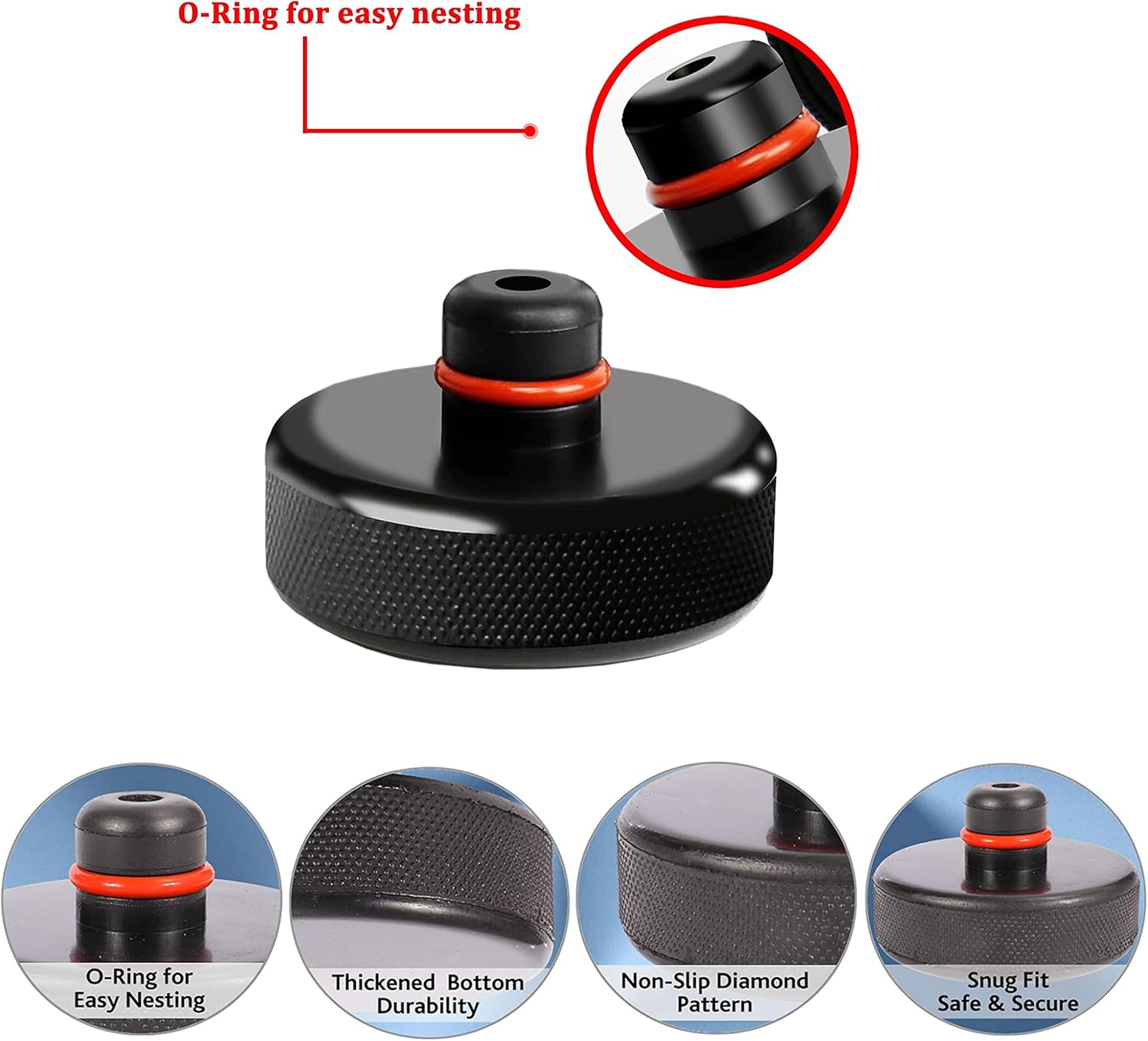 ROADGIVE Lifting Jack Pad for Tesla Model 3/S/X/Y, 4 Pucks with a Storage Case Accessories Lift Adapter Puck, Protect Battery,Paint & Chassis