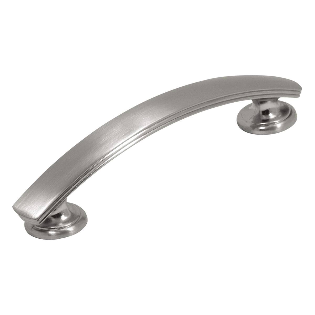 Hickory Hardware P2141-SN-10B American Diner Collection Pull 3-3/4 inch (96mm) Center to Center Satin Nickel Finish (10 Pack)