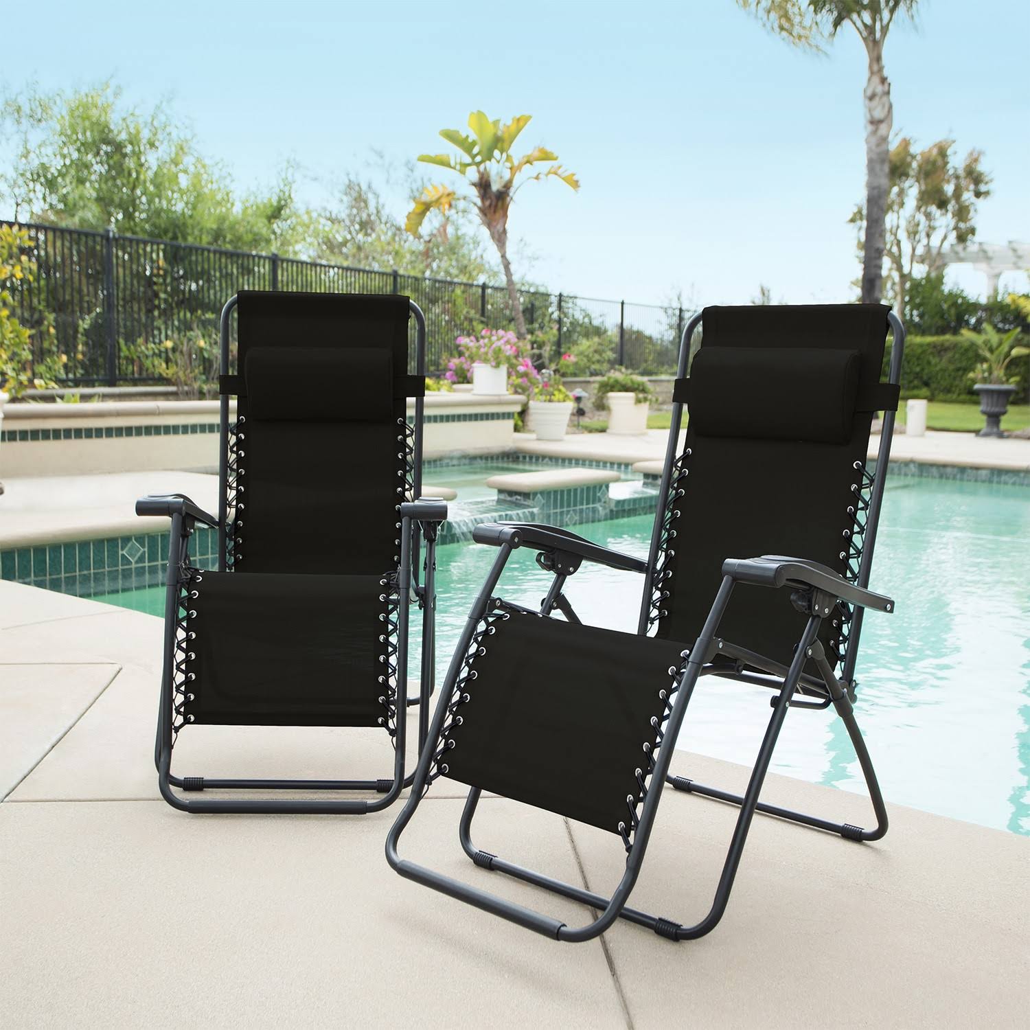 Caravan Sports Infinity Zero Gravity Chair - 2 Pack, Black