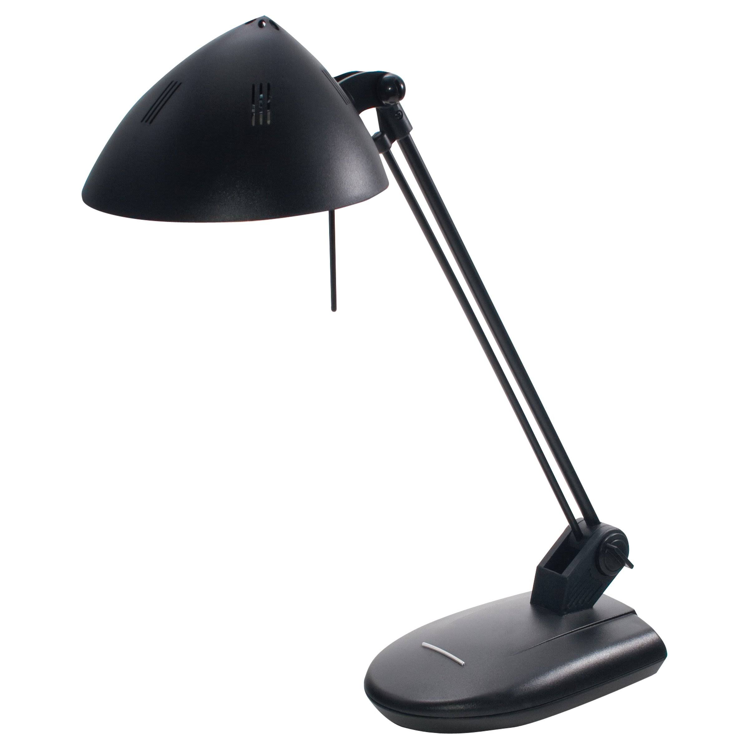 Ledu High-Output Three-Level Halogen Desk Lamp, 13-1/4x22 Reach, Matte Black