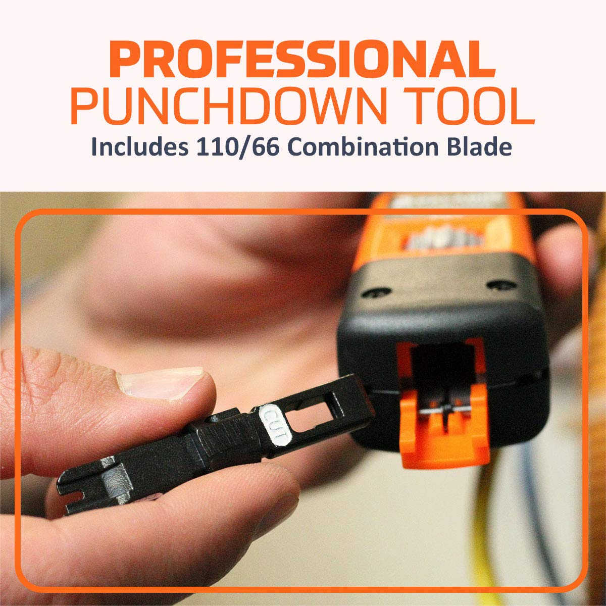 Paladin Tools Impact Punchdown Tool with 110/66 Blade - Professional Grade (Latest Model)