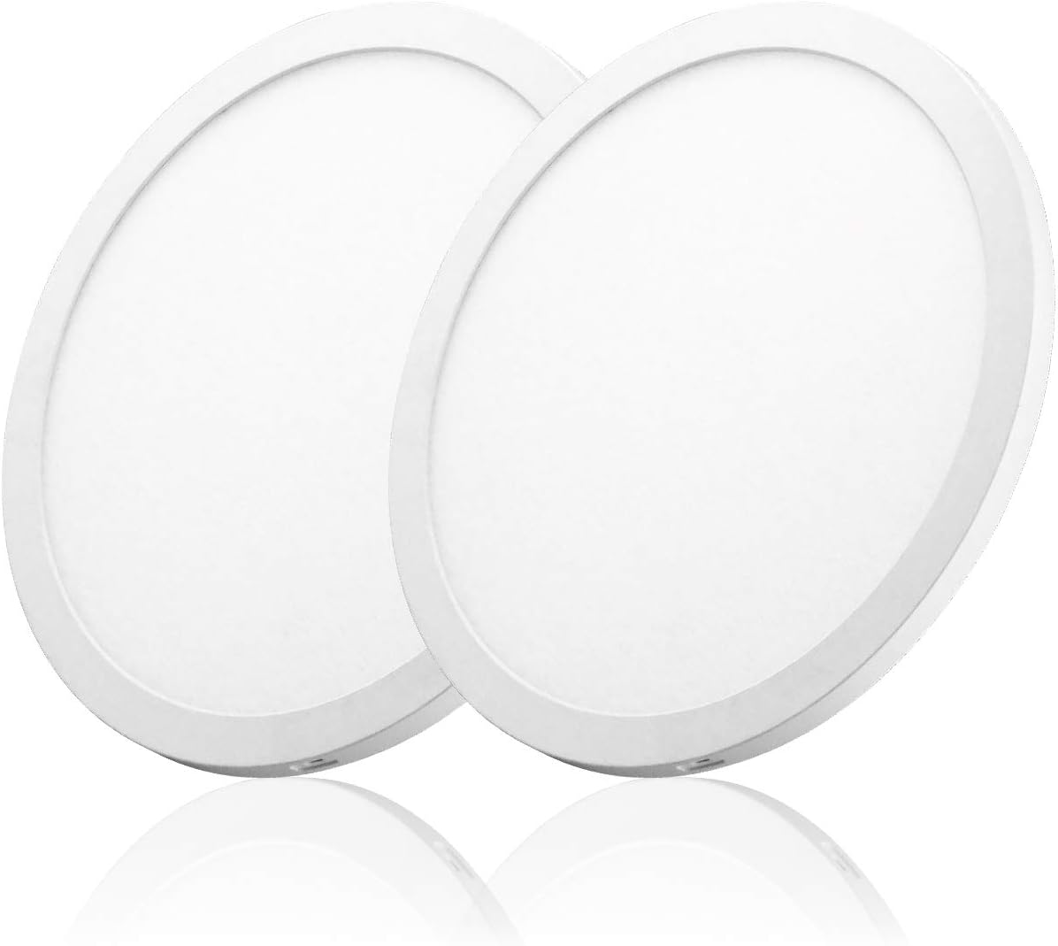 Flush Mount LED Ceiling Light Fixture Black, 2 Pack 12inch 24W Round LED Ceiling Lamp,Modern Dimmable Close to Ceiling Lights for Bedroom, Kitchen, Hallway, Bathroom, Office, Stairwell, Living Room