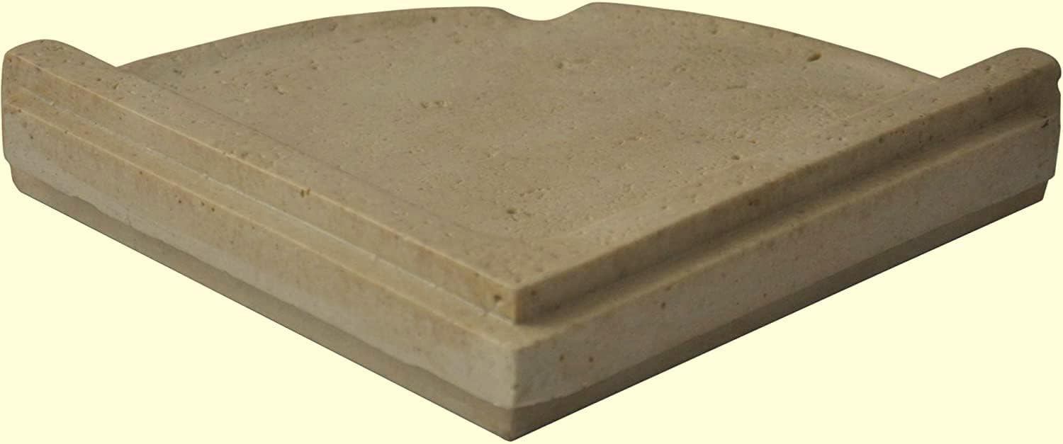 Premium Quality Classic Cream Travertine Resin Corner Shelf Pack of 2