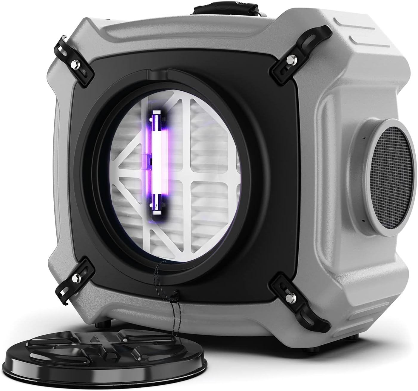 Abestorm V2 Air Scrubber 4 Stage with UV-C Light, HEPA/Activated Carbon Filter, MERV-10 Filter, Stackable Industrial Commercial Air Scrubbers Negative Air Machine Cleaner for Damage Restoration, 550CFM Airflow, 10 Years Warranty