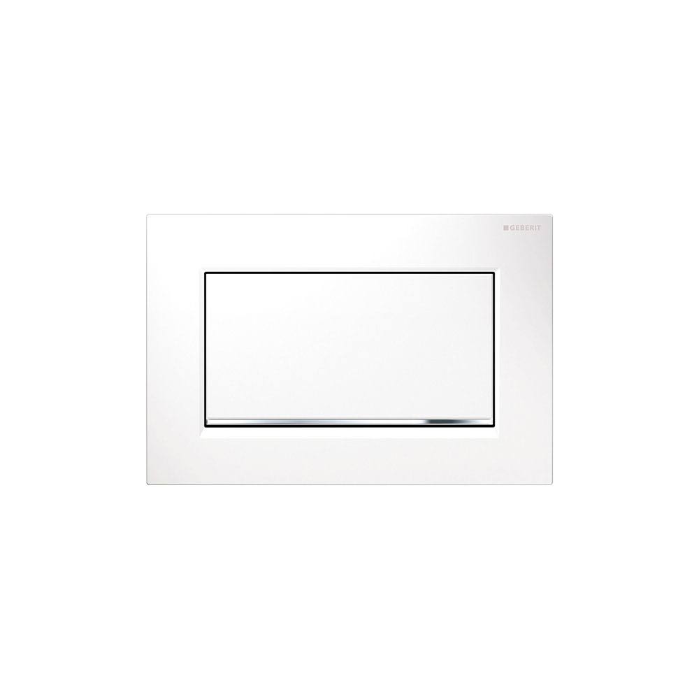 Geberit 115.893.JT.1 Sigma30 Actuator Plate - Matt White with Polished Chrome