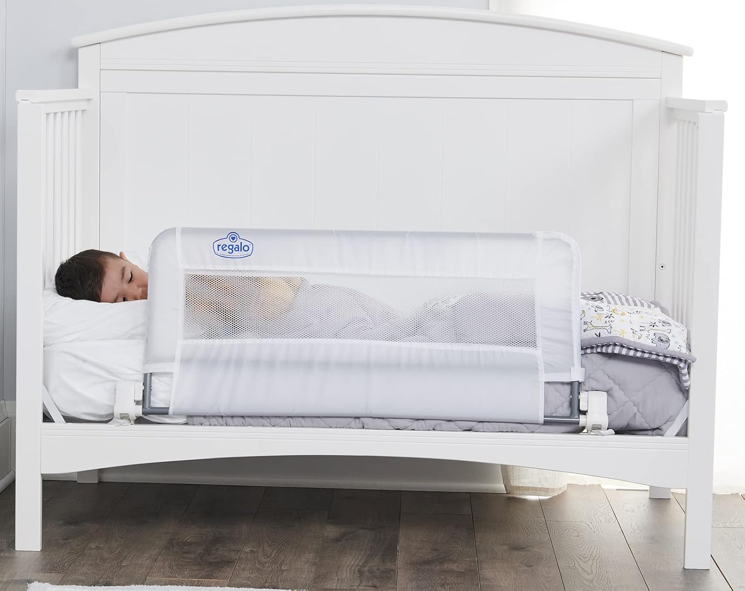 Regalo Swing Down Crib Rail, with Reinforced Anchor Safety System Pack of 2