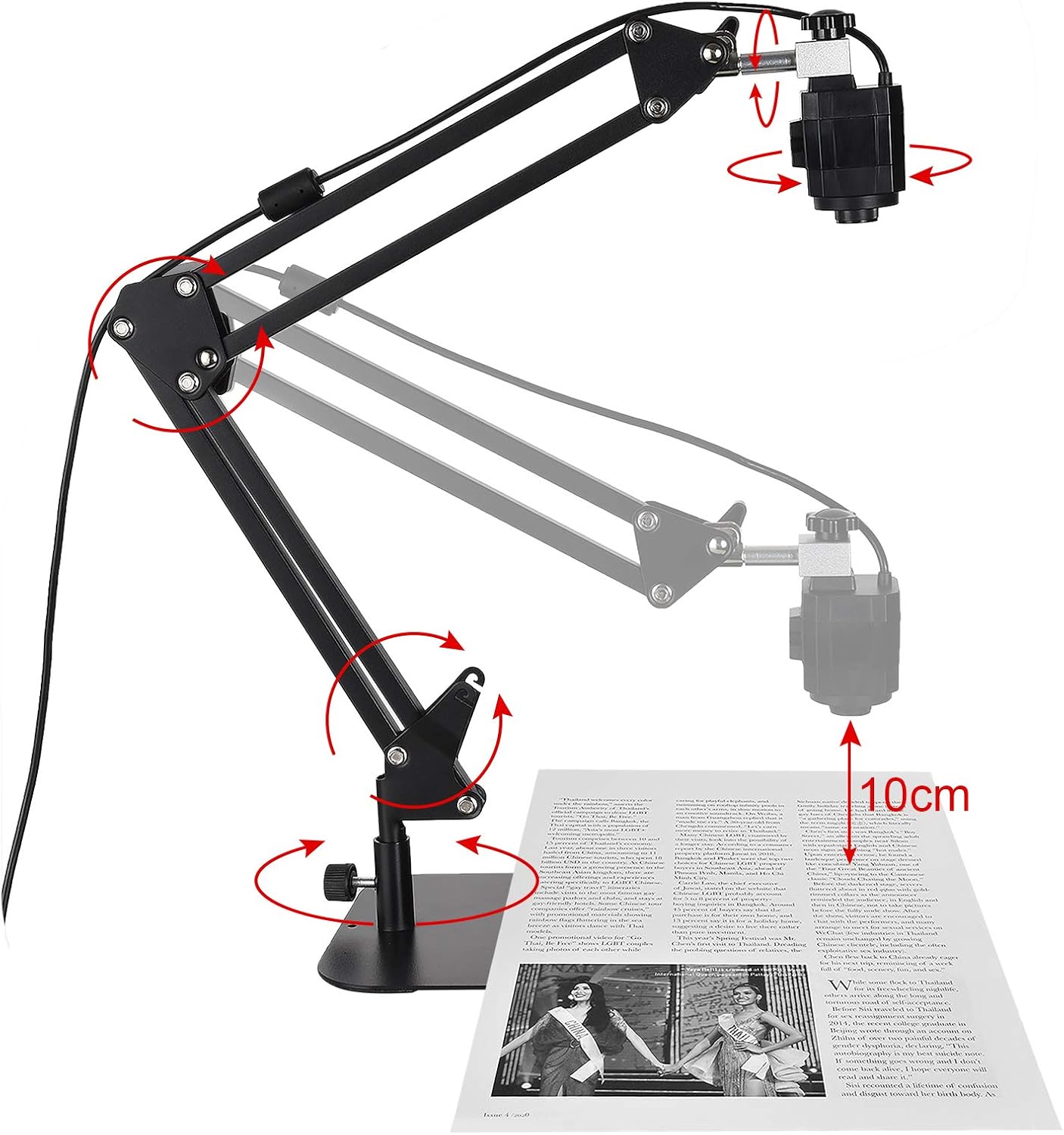 Document Camera for Teaching, USB Webcam for Distance Learning, Video Conferencing, Remote Working, Stop Motion, Time Lapse, Overhead Video Recording, Classroom Real-time, Super High Definition 1080P Pack of 2