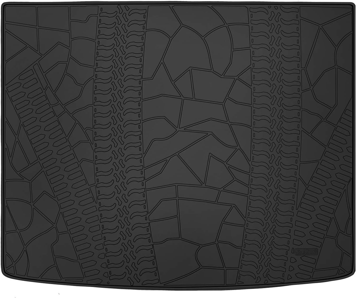 SAN AUTO Car Floor Mat for Jeep Cherokee 2014 2015 2016 2017 2018 2019 2020 2021 Custom Fit Rubber Auto Liners Set All Weather Protection Heavy Duty Odorless Full Black Pack of 2