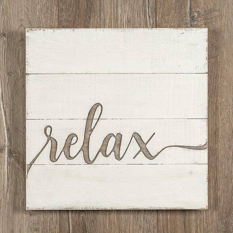Ragon Relax Shiplap Sign (Pack of 2) E173313