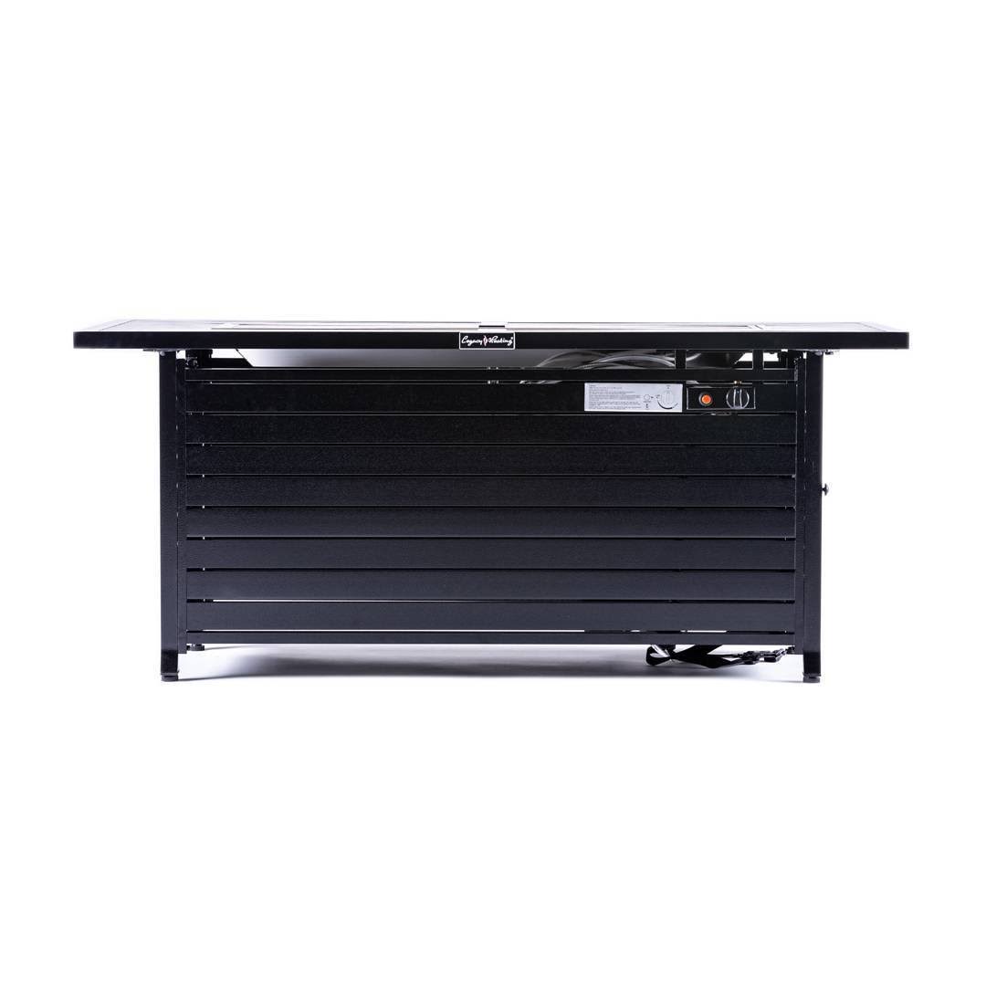 Legacy HEATING 50,000 BTU Rectangular Fire Pit Table, Hammered Black