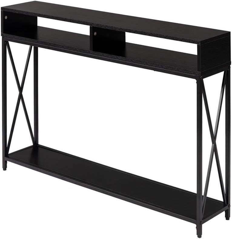 Savins gt1-zj Industrial Style Porch Table Side Cross, 3-Layer Black Oak Triamine Board [1082376cm]