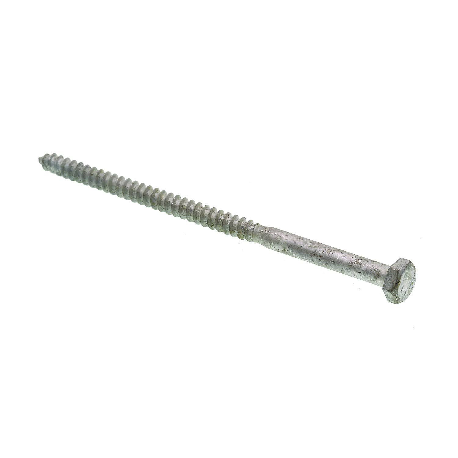 Prime-Line 9055365 Hex Lag Screws, 1/4 in. x 5 in., A307 Grade A Hot Dip Galvanized Steel, 100-Pack