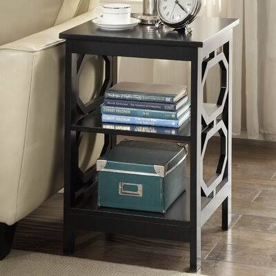 Ardenvor End Table with Storage Beachcrest Home Color: Black