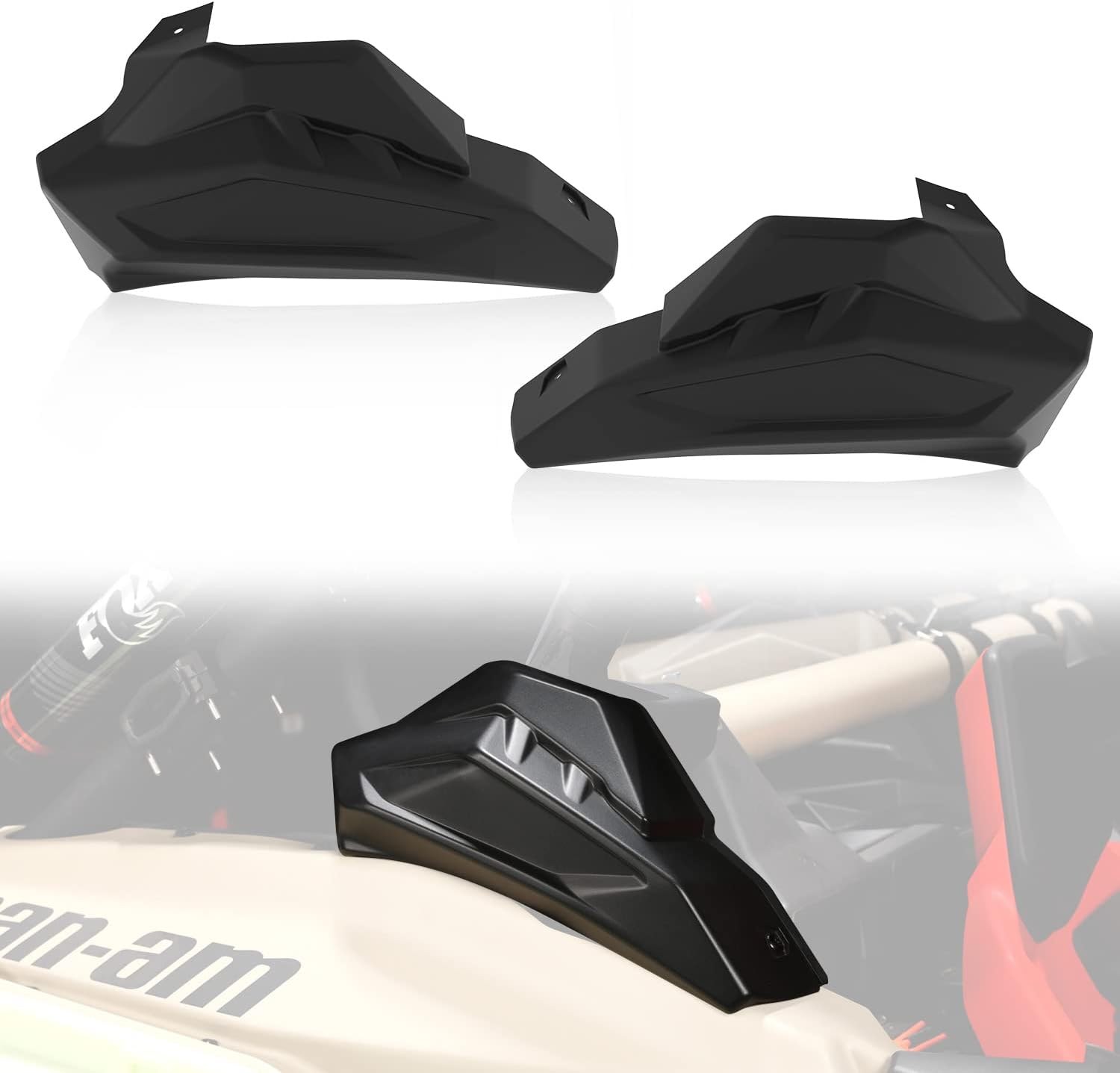 HAKA TOUGH Rear Cage Trim Plastic Cover for 2017-2022 Can Am Maverick X3 / X3 Max , C Pillar Protection Shield Guard Plate Accessories Replace OEM # 705010335,705010336 (LH & RH )