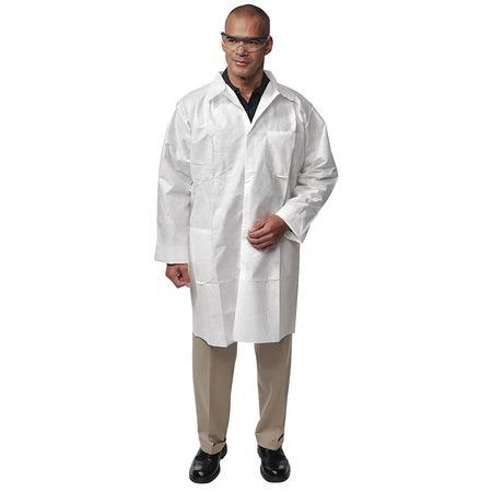 Kleenguard White Disposable Lab Coat,XL, Pack of 25