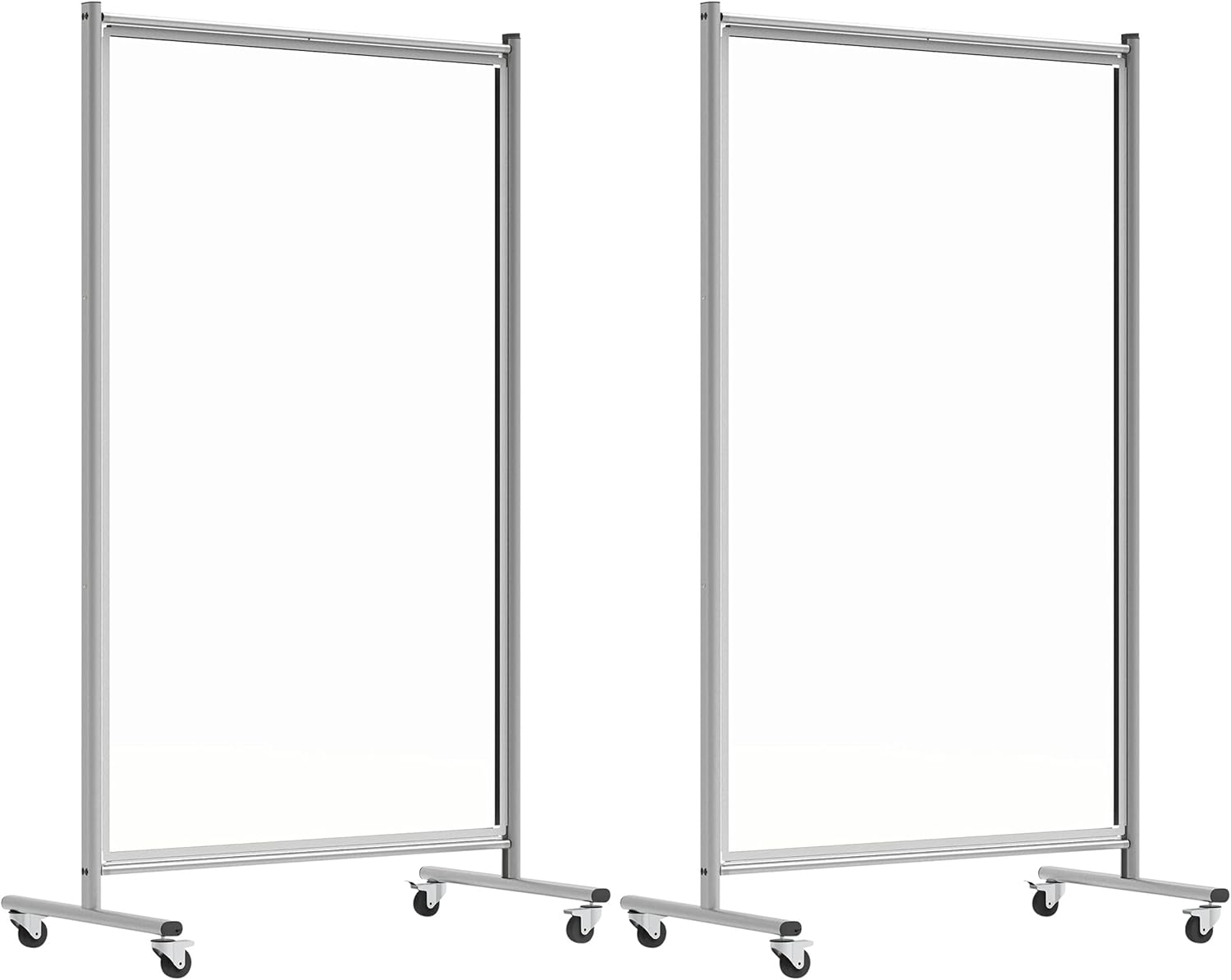 Stand Up Desk Store Rolling Mobile Clear Acrylic Room Divider Office Desk Partition Sneeze Guard (40